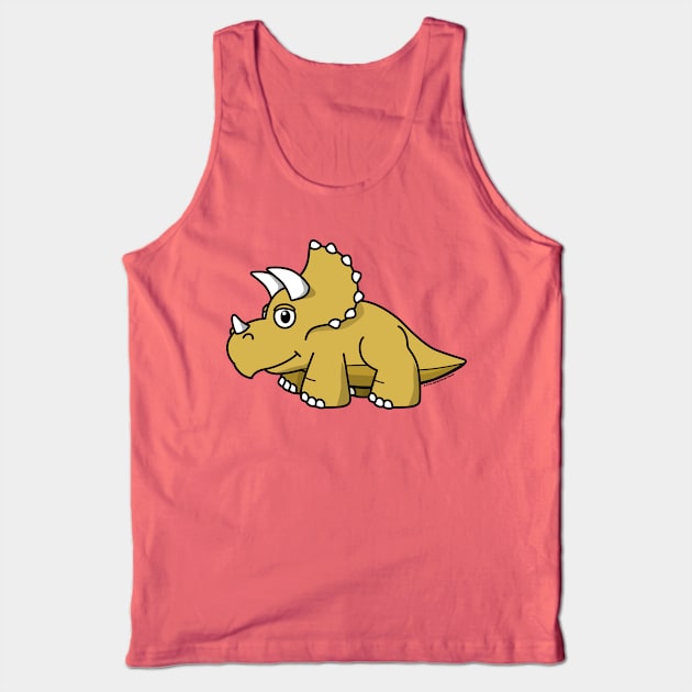 Lil' Triceratops Tank Top by jeffmcdowalldesign